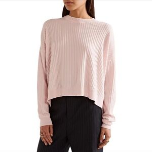 ACNE STUDIOS ISSY RIB PALE PINK TOP - XS